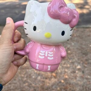 Hello Kitty Pink Skeleton Mug 🧡 Hello Kitty Halloween HK Mug